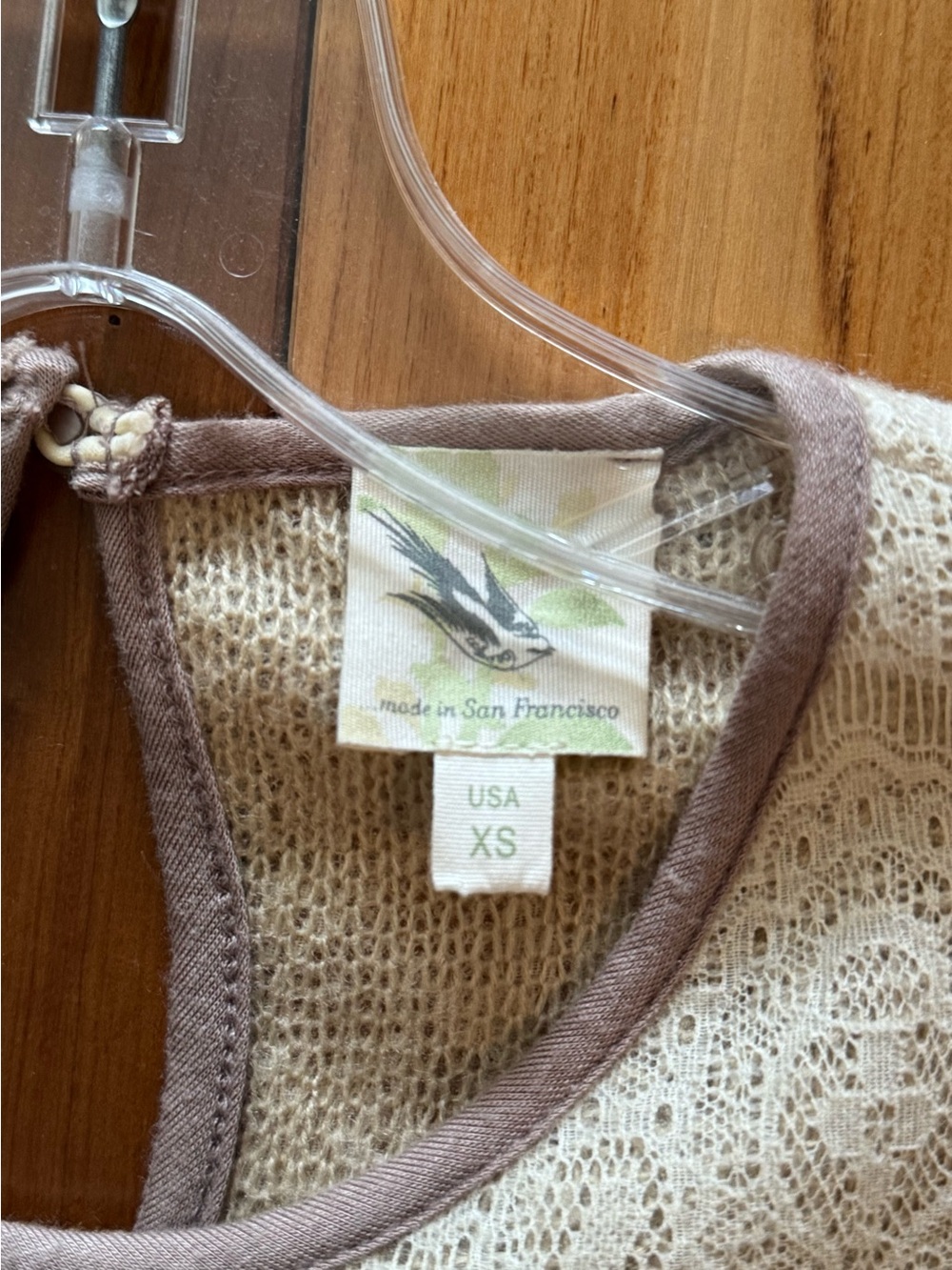 Anthropologie Beige Lace Bodice Tulle Mini Dress - Picture 2 of 4